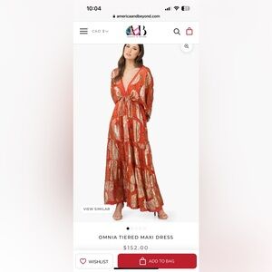 America & Beyond OMNIA TIERED MAXI DRESS